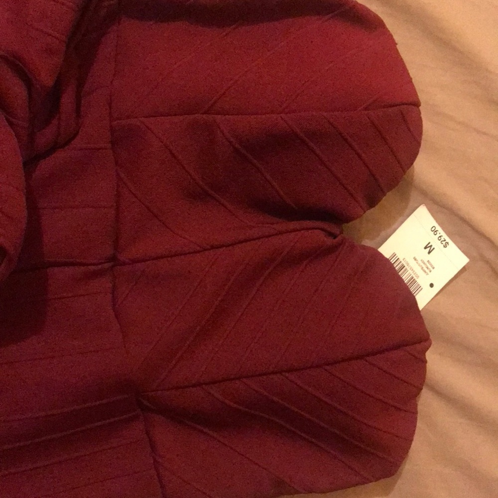 Red strapless party jumpsuit!